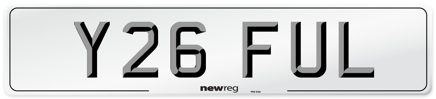 Y26 FUL Number Plate from New Reg